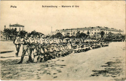 ** T2/T3 Pola, K.u.K. Kriegsmarine Schiessübung / Austro-Hungarian Navy Training, Mariners On Mainland, Shooting Practic - Non Classificati