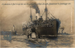 ** T2 Ein Deutsches U-Boot Bringt Den Von Ihm Gekaperten Holländ. Dampfer Zaanstroom In Zeebrügge Ein / WWI German Navy  - Ohne Zuordnung