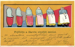 T2/T3 1899 Fejlődés A Darwini Elmélet Szerint / Slippers Evolution, Humour (EK) - Sin Clasificación