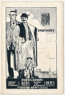 ** T2/T3 Pozsony, Pressburg, Bratislava; Magyar, Tót és Német Nemzetiségek Népesség Aránya. Címer, Pátria Rt. Kiadása /  - Ohne Zuordnung