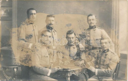 T3 1913 WWI Hungarian Soldiers Playing Cards, Fotograf Panek, Group Photo - Unclassified