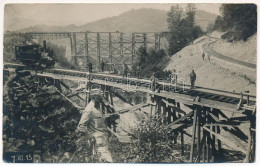 ** T2/T3 1915 Első Világháborús Osztrák-magyar Katonai Vasútépítő Ezred Hídépítés Közben, Gőzmozdony Teszt, Vonat / WWI  - Ohne Zuordnung