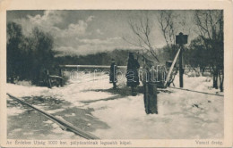 ** T4 Vasúti őrség, Az Érdekes Újság Kiadása / Hungarian Railroad Guards, WWI Military (wet Damage) - Unclassified