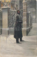 ** T4 Posten Im Winter Nr. 6. / WWI German Soldier In Winter (wet Damage) - Non Classificati