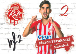 AK Marco Ferukoski Offenbacher Kickers 18-19 Offenbach Differdingen Déifferdeng Differdange Hanau 93 FC Bayern Alzenau - Autografi