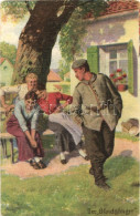 * T2/T3 Der Blindgänger / WWI German Military Humour, Künstler Postkartenreihe "Immer Fachmann" Karte Nr. 8. - Ohne Zuordnung