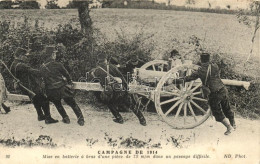 * T2 Mise En Batterie A Bras D'une Piece De 75 M/m Dans Un Passage Difficile / WWI French Military, Cannon - Non Classificati