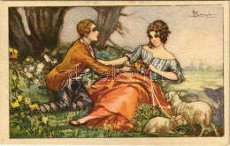 T2 1926 Szerelmes Pár - Olasz Művészlap / Couple In Love, Italian Art. Anna & Gasparini 611-4. S: Busi - Non Classés