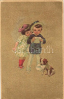 T2/T3 Gold Italian Art Postcard, Children, Anna & Gasparini 103-3. (EK) - Non Classés
