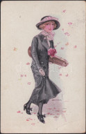 T3 Italian Art Postcard, Lady With Violin 'Erkal Nr. 316/4.' S: Usabal (EB) - Non Classés