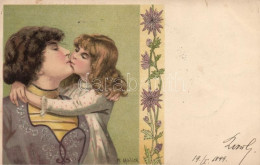 T2 1899 Mother And Daughter, Floral Litho S: Mailick - Ohne Zuordnung