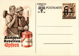 ** T2 Kämpfen Arbeiten Opfern; Winterhilfswerk WHW / "Fight, Work, Sacrifice" NSDAP German Nazi Party Propaganda, Swasti - Sin Clasificación