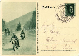 T2/T3 Festpostkarte Zum Reichsparteitag / NSDAP German Nazi Party Propaganda, Motorcycle, Bike, Swastika; 6 Ga. Adolf Hi - Ohne Zuordnung