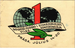 T2/T3 1958 Dolgozó Ifjúság I. Szakszervezeti Világkonferenciája, Prága. Képzőművészeti Alap Kiadóvállalat / 1st World Co - Non Classés