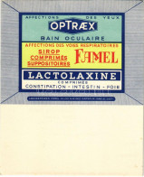 ** T1 Optraex, Sirop Famel, Lactolaxine - Laboratories Famel, Paris / Francia Gyógyszer Reklám / French Medicine Adverti - Unclassified