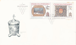 PAINTING FDC  CIRCULATED 1982 Tchécoslovaquie - Storia Postale