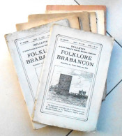 Lot 8 Bulletins Du Service Des Recherches Historiques Et Folkloriques Du Brabant / Folklore Brabançon - België