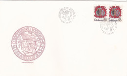 COAT OF ARMS FDC  CIRCULATED 1984 Tchécoslovaquie - Cartas & Documentos