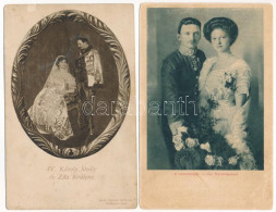 ** IV. Károly Király és Zita Királyné / Charles I Of Austria And Queen Zita - 4 Db RÉGI Képeslap / 4 Pre-1945 Postcards - Unclassified