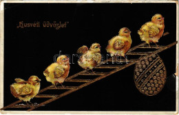T3 1911 Húsvéti üdvözlet / Easter Greeting Art Postcard With Chicken And Egg. Emb. Litho (EB) - Ohne Zuordnung