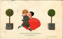 * T4 Kellemes Karácsonyi ünnepeket / Christmas Greeting Art Postcard. Bauer & Tarnai Series Nr. 6/III. S: Mechle-Grossma - Ohne Zuordnung