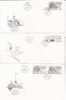 OLIMPIC GAMES 3  FDC  CIRCULATED 1984 Tchécoslovaquie - Covers & Documents