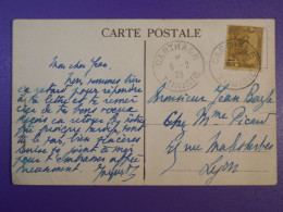 DG6 TUNISIE   BELLE CARTE  1925 CARTHAGE  A LYON FRANCE +MARCHé+  AFF. INTERESSANT+ + - Lettres & Documents