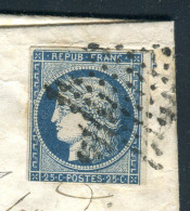 Cérès 25ct ( Touché En Bas ) Sur Lettre Avec Texte De Paris Pour Le Maire De Domfront En 1852 - J 221 - 1849-1876: Classic Period