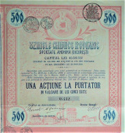 Usinele Chimice Romane-S.A.Bucuresti- Titlu De Una Act. (1920) - Industrie