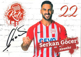 AK Serkan Göcer Offenbacher Kickers 18-19 Dernbach Puderbach Horchheim Koblenz Rot-Weiß Oberhausen Saarbrücken Homburg - Autogramme