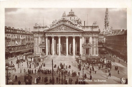 BELGIQUE - Bruxelles - La Bourse - Animé - Carte Postale Ancienne - Monumenten, Gebouwen