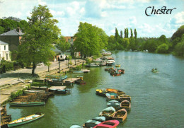 CHESTER, ARCHITECTURE, PORT, BOATS, CAR, UNITED KINGDOM, POSTCARD - Chester