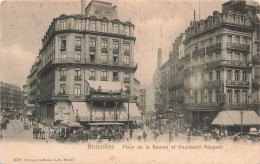 BELGIQUE - Bruxelles - Place De La Bourse Et Boulevard Anspach - Carte Postale Ancienne - Sonstige & Ohne Zuordnung