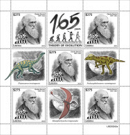 Liberia  2023 165 Years Since Charles Darwin Publishes His Theory Of Evolution.  Dinosaurs. (242) OFFICIAL ISSUE - Natura