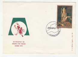 Yugoslavia Table Tennis Europa' 12 Europe's Top Twelve Zagreb 1972 Special Cover B231120 - Tischtennis