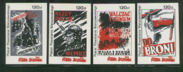 POLAND SOLIDARITY (POCZTA SOLIDARNOSC) WW2 WARSAW UPRISING POSTERS SET OF 4 WORLD WAR 2 PARTISANS HOME ARMY MILITARIA - Viñetas Solidarnosc