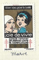 Timbre   France- - Croix Rouge  -  Erinnophilie  - ComIte National De Defense  La Tuberculose - 1932 -marne 51 - Tegen Tuberculose