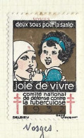 Timbre   France- - Croix Rouge  -  Erinnophilie  - ComIte National De Defense  La Tuberculose - 1932 - Vosges - Tuberkulose-Serien