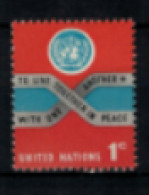 Nations-Unies - New-York - "Emblème Des N.U. Et Slogan" - Neuf 2** N° 100 De 1962 - Ungebraucht