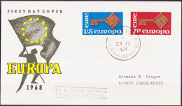 Europa CEPT 1968 Irlande - Ireland - Irland FDC5 Y&T N°203 à 204 - Michel N°202 à 203 - 1968