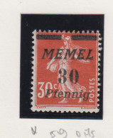 Memel Michel-nr. 59 * - Sonstige & Ohne Zuordnung