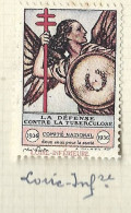 Timbre   France- - Croix Rouge  - Erinnophilie -comIte National De Defense  La Tuberculose - 1936-   44 Loire Inferieure - Antituberculeux