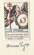 Timbre   France- - Croix Rouge  - Erinnophilie -comIte National De Defense  La Tuberculose - 1936- 64 Basses Pyrenees - Tegen Tuberculose