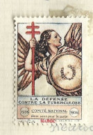 Timbre   France- - Croix Rouge  - Erinnophilie -comIte National De Defense  La Tuberculose - 1936- Maroc - Antituberculeux