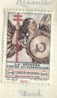 Timbre   France- - Croix Rouge  - Erinnophilie -comIte National De Defense  La Tuberculose - 1936-  Nord - Tuberkulose-Serien