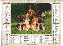 Calendrier 2012 Photos, Chiens, Famille Bergers Allemands, Chiots - Beau Golden Retriever, Paysage Enneigé - Big : 2001-...