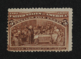 USA 1893, Columbus Soliciting Aid Of Isabella, Mi #77, MLH* (MH), CV: €85 - Unused Stamps