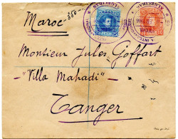 ESPAGNE - 10C+25C CONFERENCIA INTERNACIONAL ALGESIRAS CERTIFICADO SUR LETTRE RECOMMANDEE, 1906 - Briefe U. Dokumente