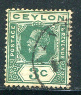 CEYLAN- Y&T N°179- Oblitéré - Ceylon (...-1947)