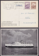 Schiffspost-AK "Kong Frederik IX", 1956 Nach Deutschland - Lettres & Documents